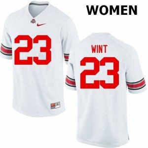 Women's Ohio State Buckeyes #23 Jahsen Wint White Nike NCAA College Football Jersey November AOU3544PF